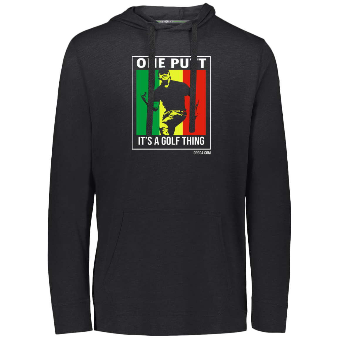 OPG Custom Design #22. One Putt / One Love Parody with Fan Art. Male Edition. Eco Triblend T-Shirt Hoodie