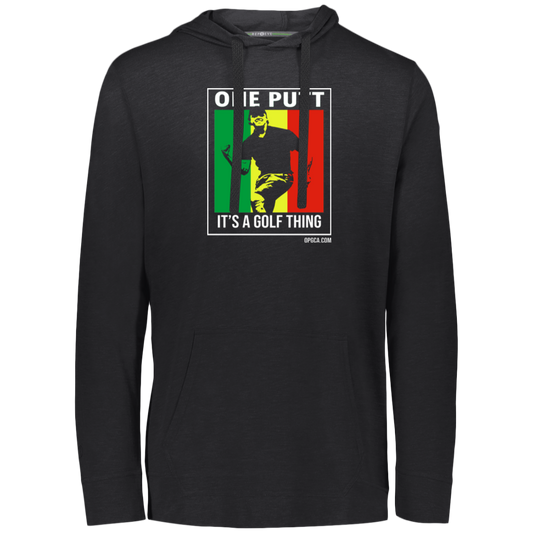 OPG Custom Design #22. One Putt / One Love Parody with Fan Art. Male Edition. Eco Triblend T-Shirt Hoodie