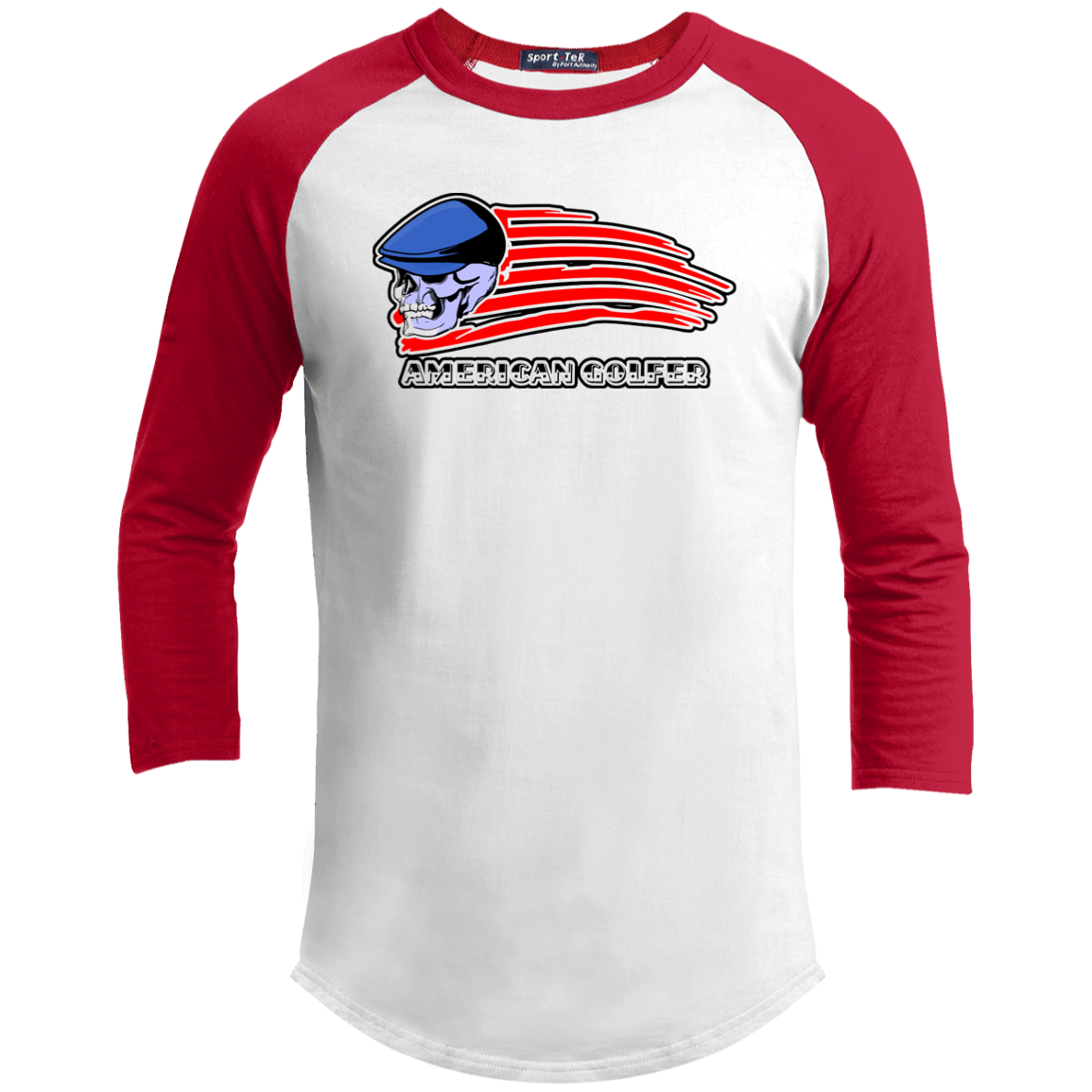 OPG Custom Design #12. Golf America. Male Edition. Youth 3/4 Raglan Sleeve Shirt