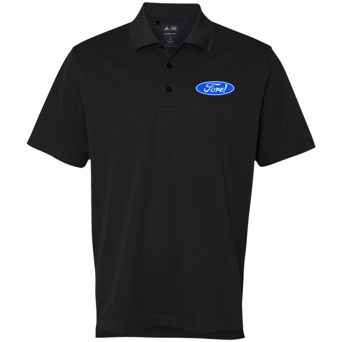 OPG Custom Design #11. Fore! Ford Parody. Adidas Golf ClimaLite® Polo