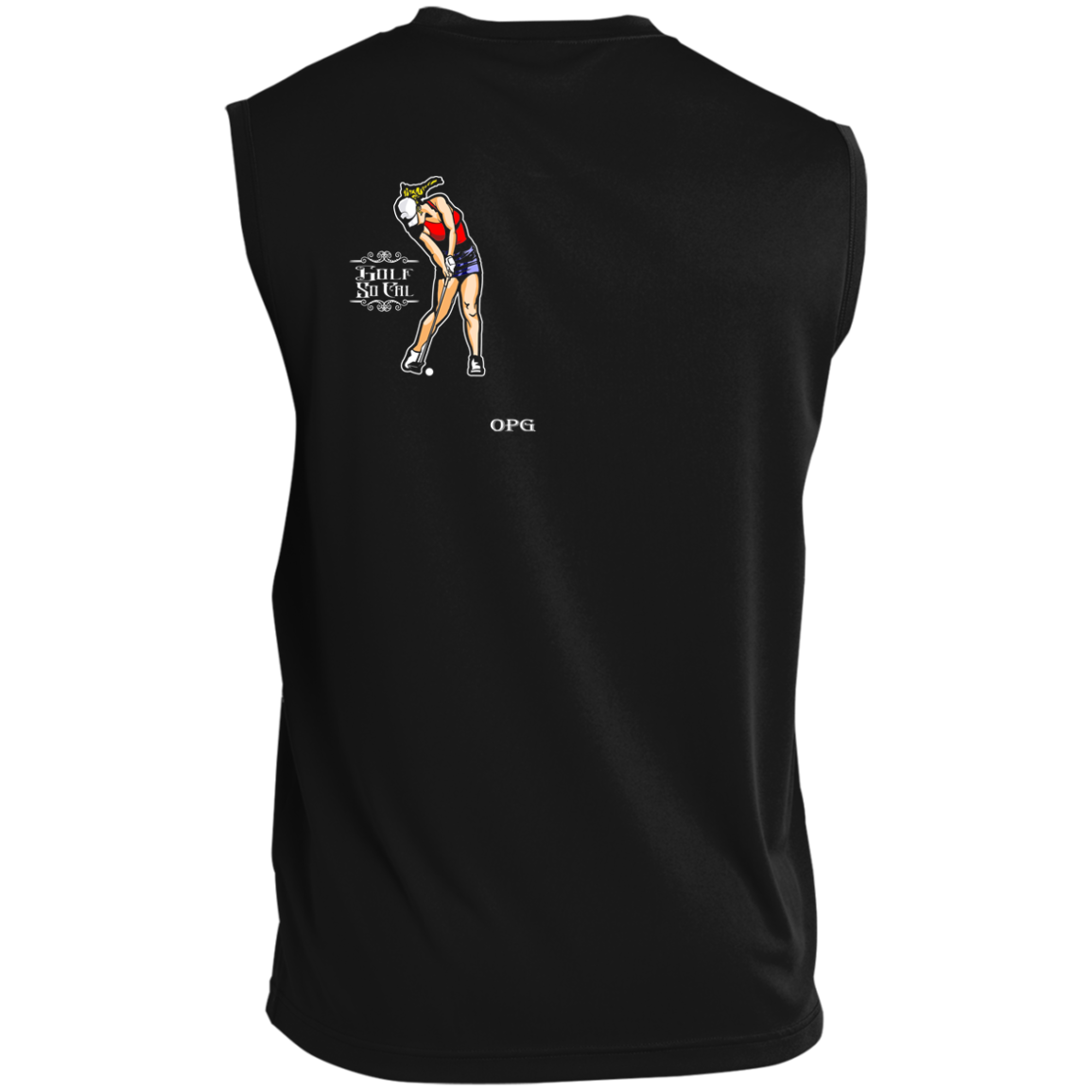 OPG Custom Design #9. Drive it. Chip it. One Putt Golf It. Golf So. Cal. Men’s Sleeveless