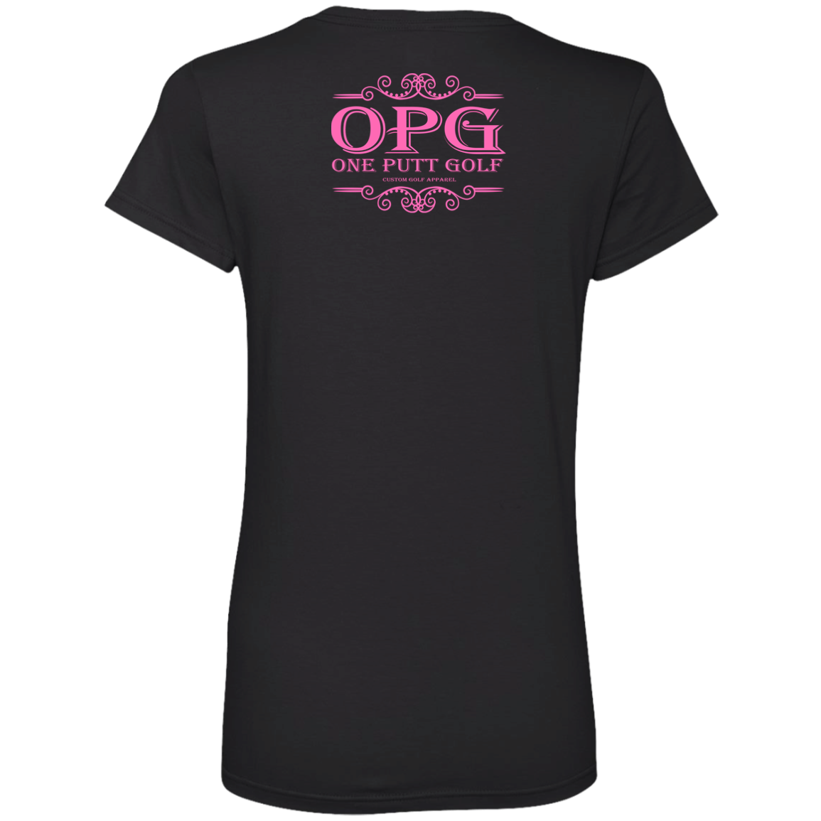 OPG Custom Design #5. Golf Tee-Shirt. Golf Humor. Ladies' V-Neck 100% Ring Spun Cotton T-Shirt