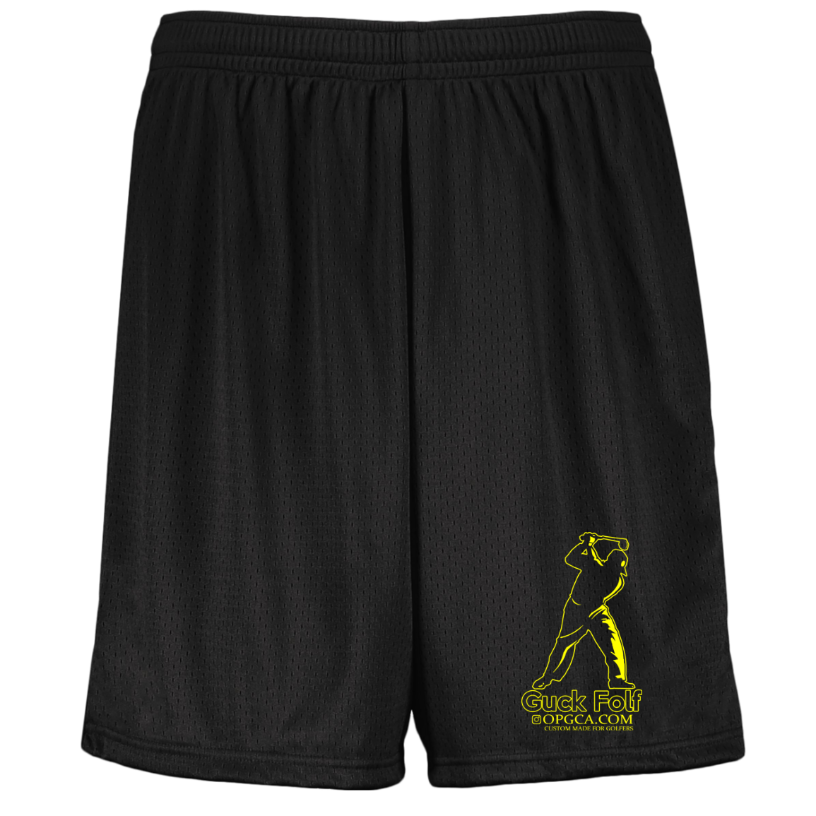 OPG Custom Design #19. GUCK FOLF. Men's Edition. Youth Moisture-Wicking Mesh Shorts