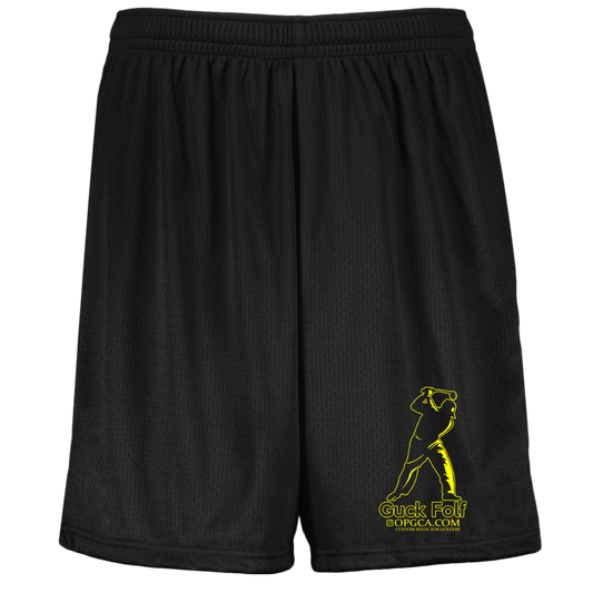 OPG Custom Design #19. GUCK FOLF. Men's Edition. Youth Moisture-Wicking Mesh Shorts