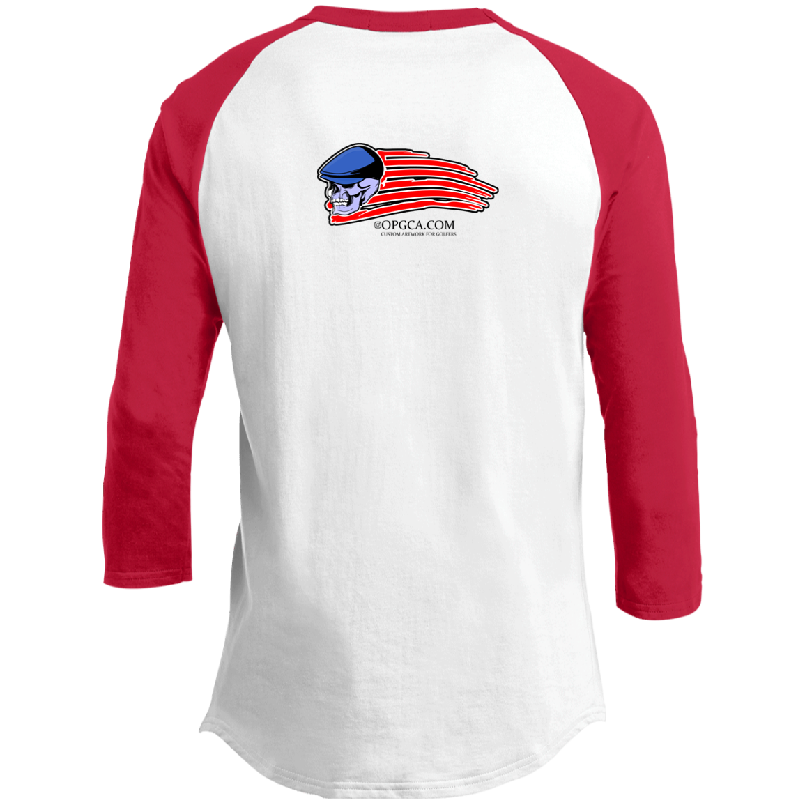 OPG Custom Design #12. Golf America. Male Edition. Youth 3/4 Raglan Sleeve Shirt