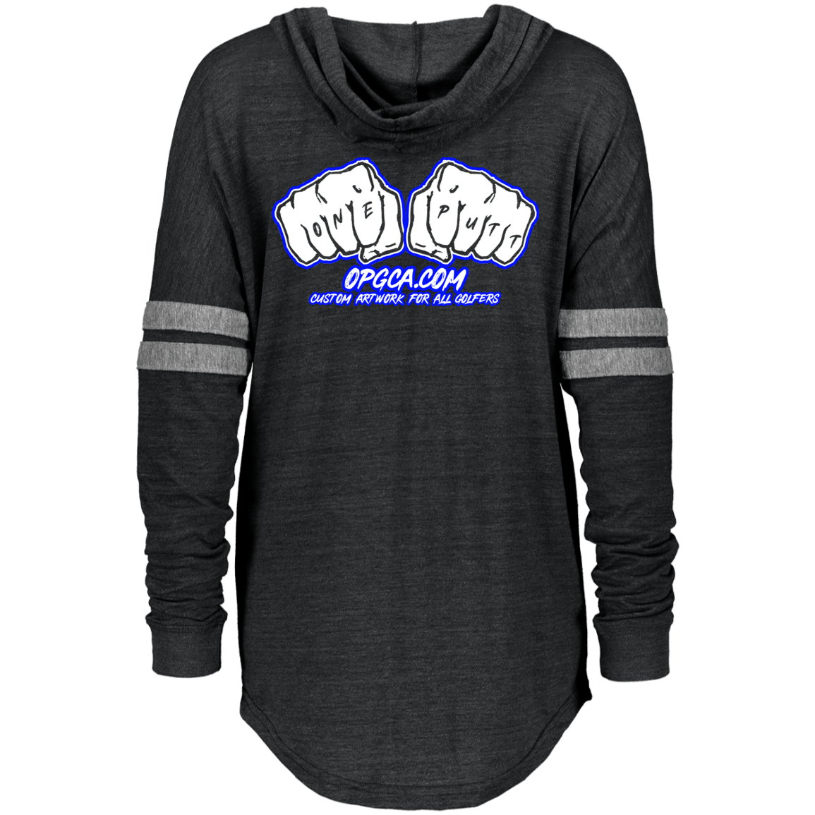 OPG Custom Design #3. Blue Tees Blues Brothers Fan Art. Ladies Hooded Low Key Pullover