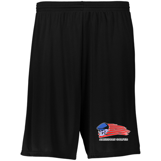 OPG Custom Design #12. Golf America. Male Edition. Moisture-Wicking 9 inch Inseam Training Shorts