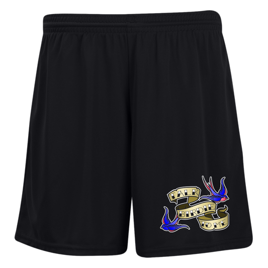 OPG Custom Design #25. Talk Birdie to Me. Ladies' Moisture-Wicking 7 inch Inseam Training Shorts