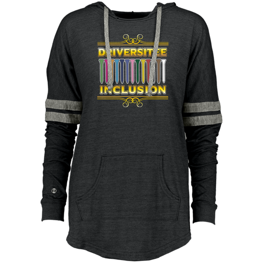 OPG Custom Design #6. Driveristee & Inclusion. Ladies Hooded Low Key Pullover