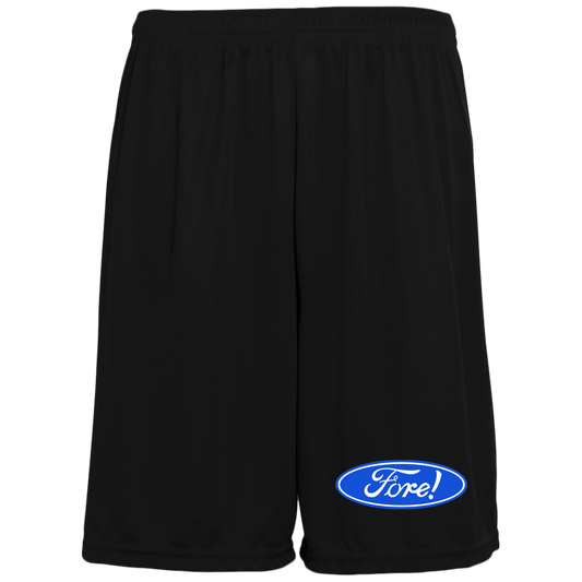 OPG Custom Design #11. Fore! Ford Parody. 100% Polyester Training Shorts w/Pockets