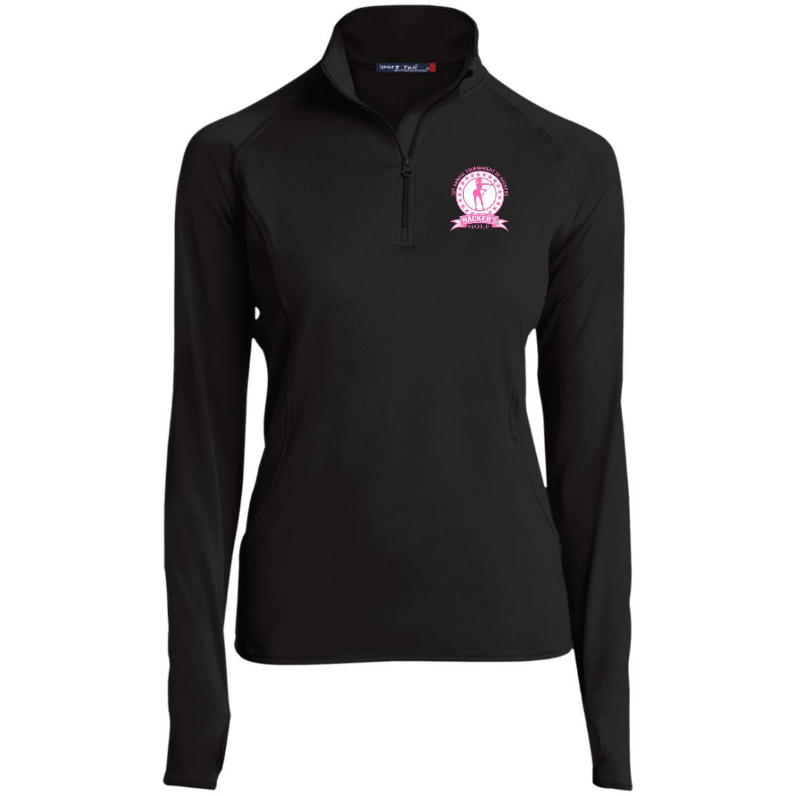 ZZZ#20 OPG Custom Design. 1st Annual Hackers Golf Tournament. Ladies Edition. Ladies' 1/2 Zip Performance Pullover