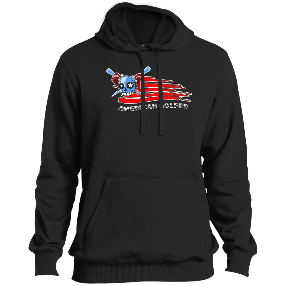 OPG Custom Design #12. American Golfer. Female Edition. Tall Pullover Hoodie