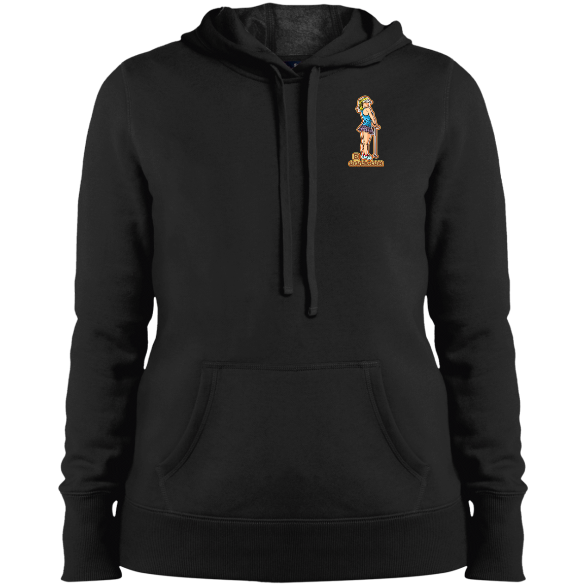 OPG Custom Design #28. Drive it. Chip it. One Putt golf it. Ladies' Pullover Hooded Sweatshirt