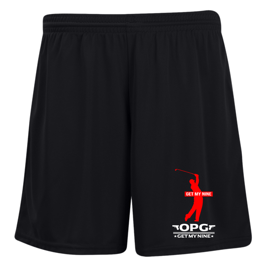 OPG Custom Design #16. Get My Nine.  Male Version. Ladies' Moisture-Wicking 7 inch Inseam Training Shorts