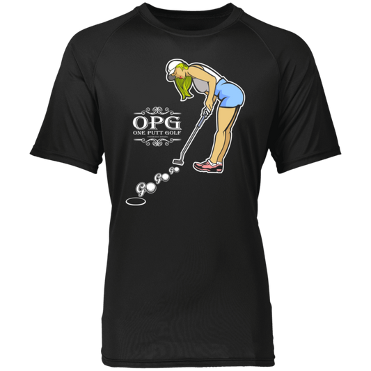 OPG Custom Design #13. Go! Go! Go! Raglan Sleeve 100% Polyester T-Shirt