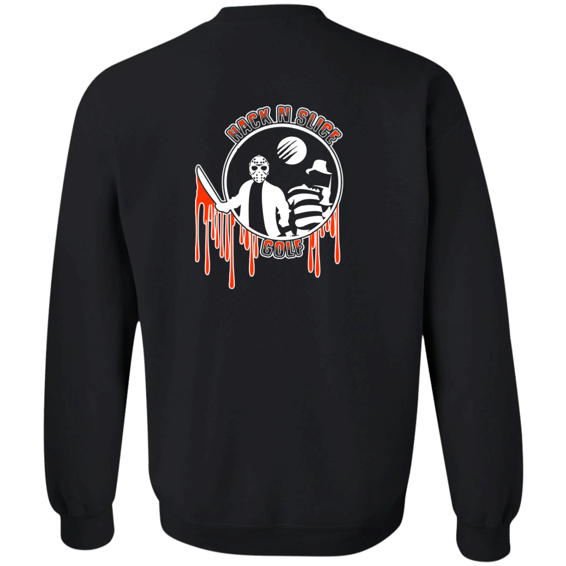 OPG Custom Design #23. Hack N Slice Golf. Freddy and Jason Fan Art. Youth Crewneck Sweatshirt