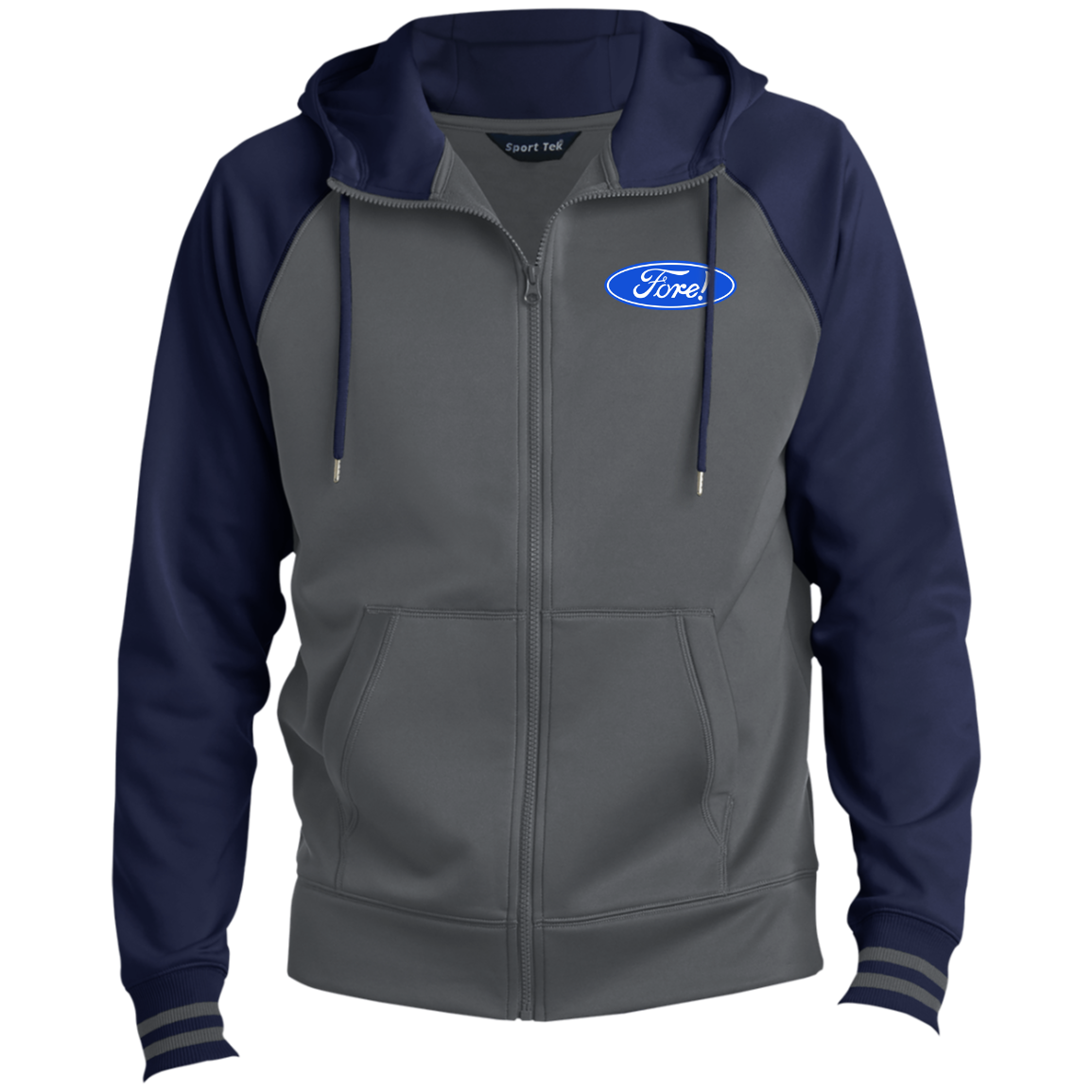 OPG Custom Design #11. Fore! Ford Parody. Sport-Wick® Full-Zip Hooded Jacket