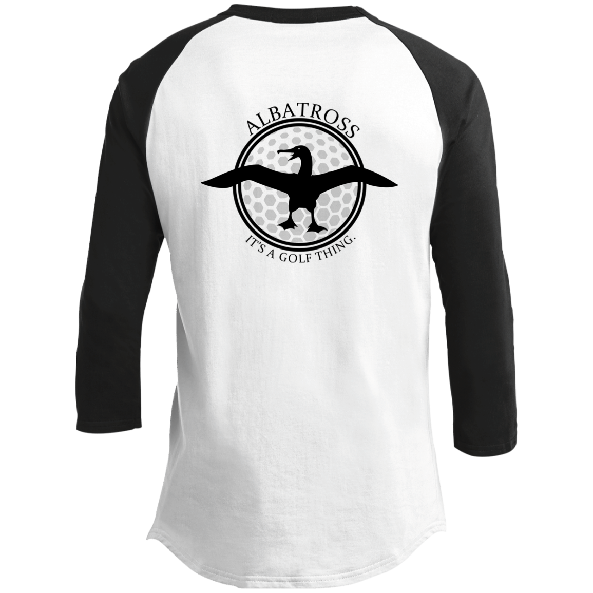 OPG Custom Artwork #1. Albatross. It's a golf thing. Youth 3/4 Raglan Sleeve Shirt