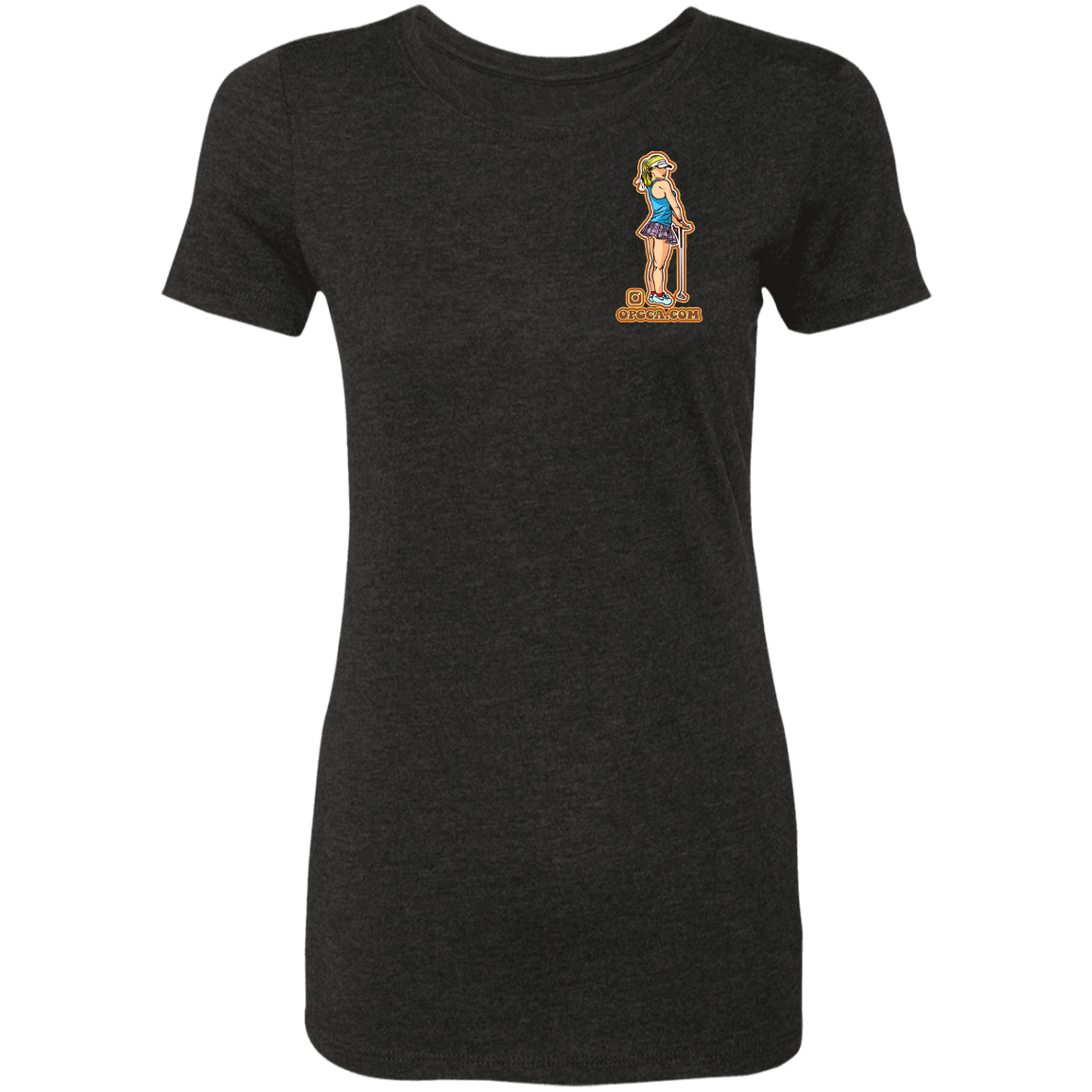 OPG Custom Design 28. Drive it. Chip it. One Putt Golf It. Ladies' Triblend T-Shirt