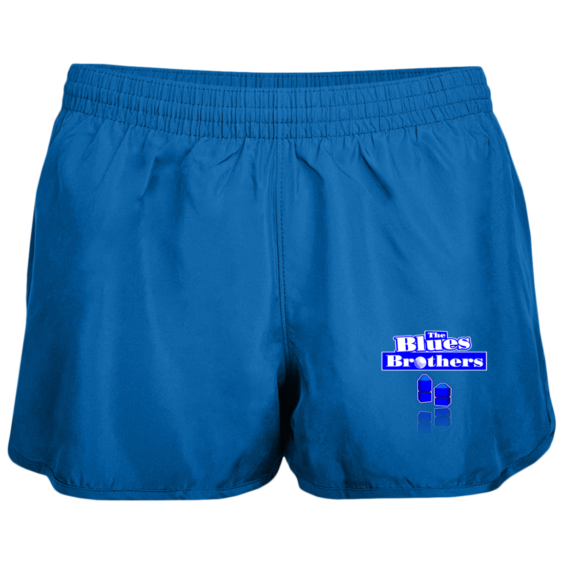 OPG Custom Design #3. Blue Tees Blues Brothers Fan Art. Ladies' Wayfarer Running Shorts