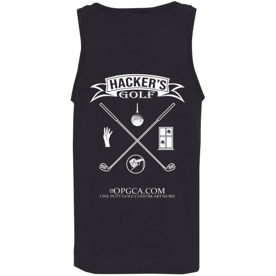 OPG Custom Design #20.1st Annual Hackers Golf Tournament. Cotton Tank Top 5.3 oz.