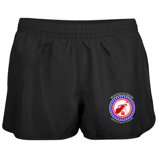 OPG Custom Design #18. Weapons of Grass Destruction. Ladies' Wayfarer Running Shorts