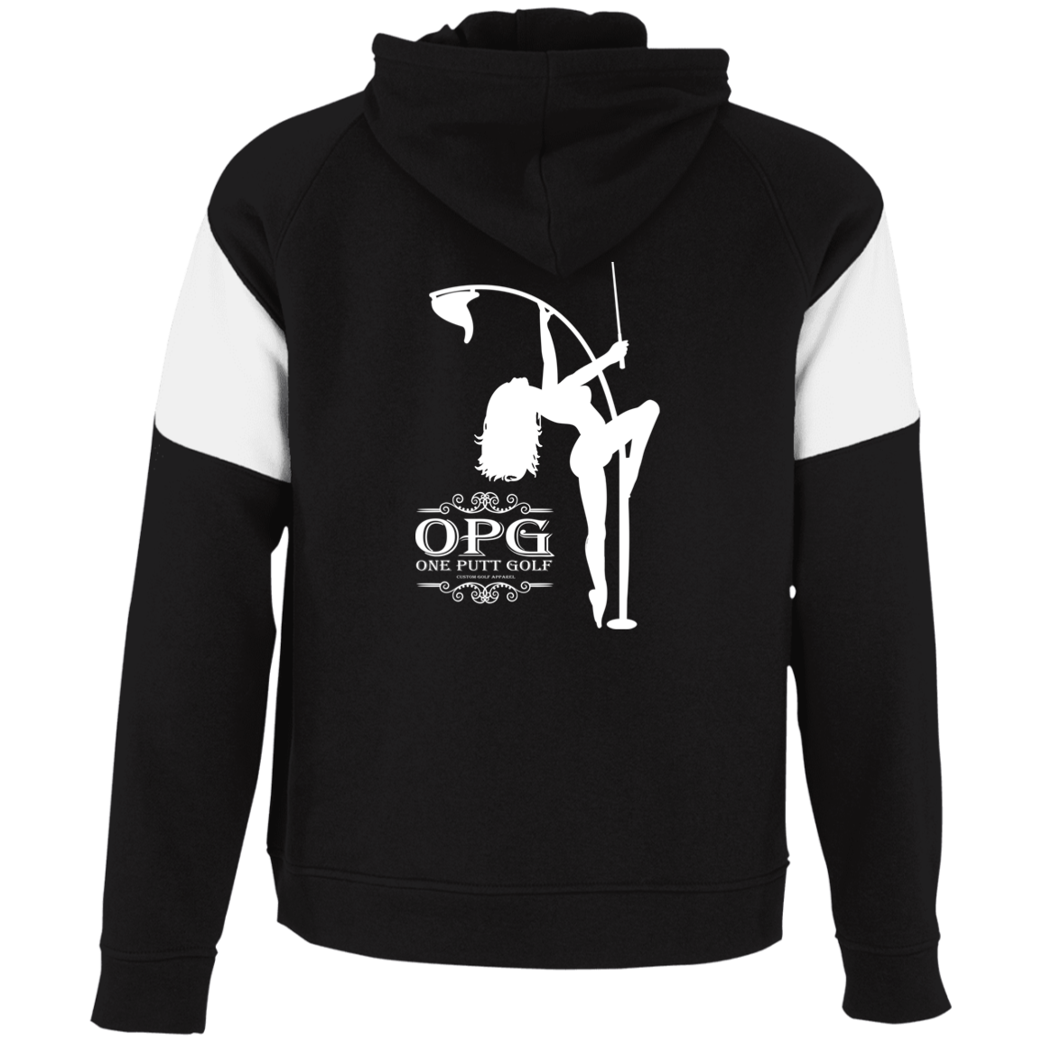 OPG Custom Design #10. Flag Pole. Colorblock Fleece Hoodie