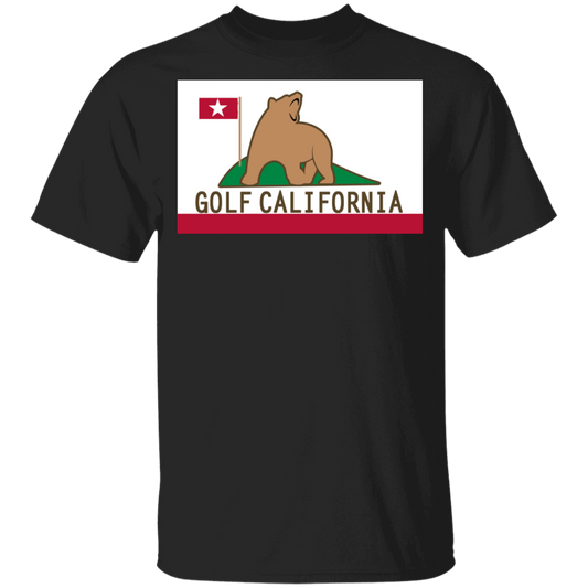 OPG Custom Design #14. Golf California. California State Flag. Youth 100% Cotton T-Shirt