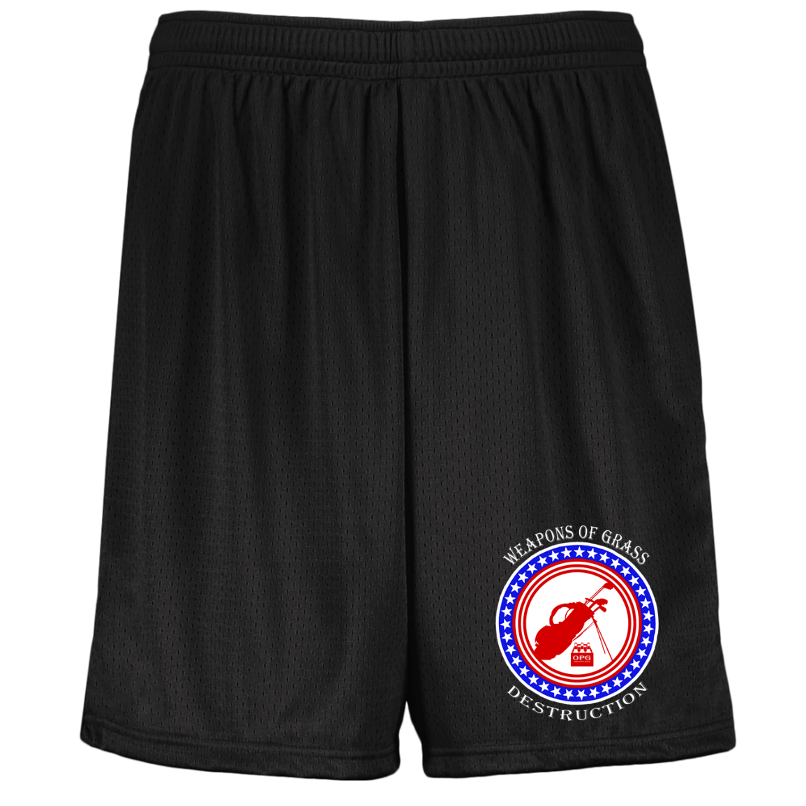 OPG Custom Design #18. Weapons of Grass Destruction. Youth Moisture-Wicking Mesh Shorts