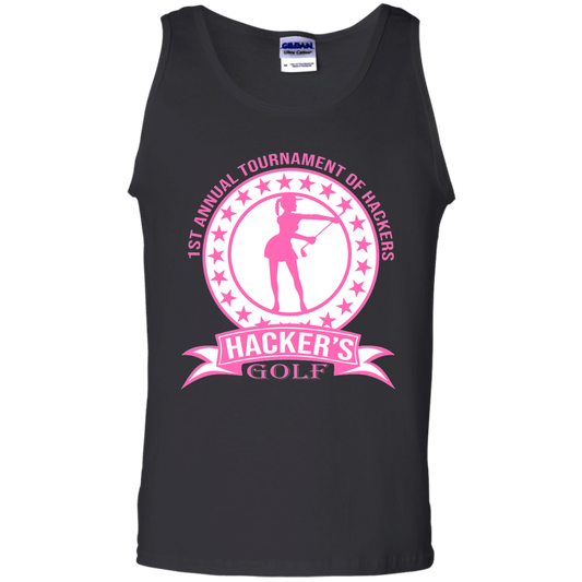 ZZZ#20 OPG Custom Design. 1st Annual Hackers Golf Tournament. Ladies Edition. 6 oz 100% Cotton Tank Top