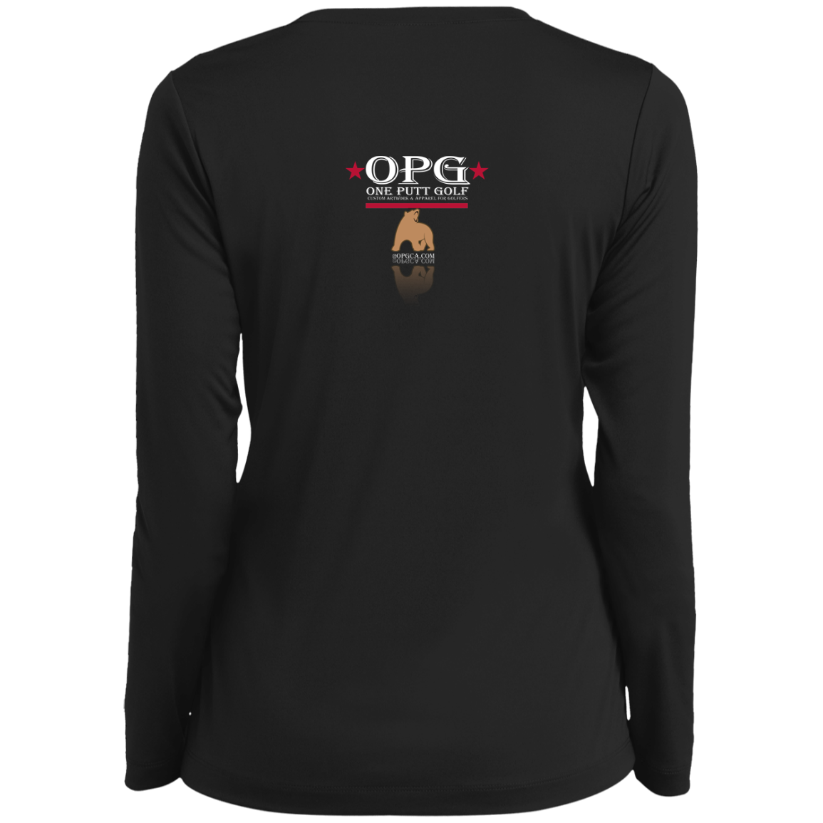 OPG Custom Design #14. Golf California. Ladies’ Long Sleeve Performance V-Neck Tee