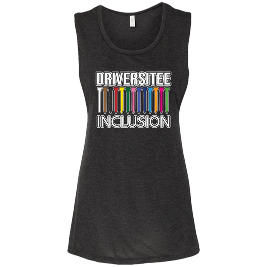 ZZZ#06 OPG Custom Design. DRIVER-SITEE & INCLUSION. Ladies' Flowy Muscle Tank