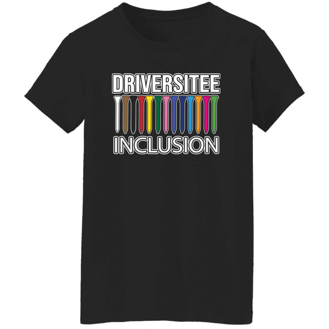 ZZZ#06 OPG Custom Design. DRIVER-SITEE & INCLUSION. Ladies' 100% Cotton T-Shirt