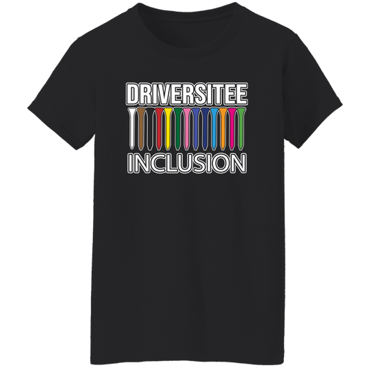 ZZZ#06 OPG Custom Design. DRIVER-SITEE & INCLUSION. Ladies' 100% Cotton T-Shirt