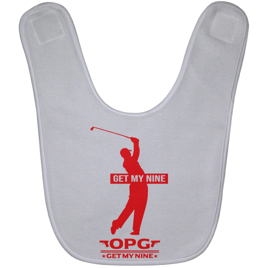 OPG Custom Design #16. Get My Nine. Male Version. Baby Bib