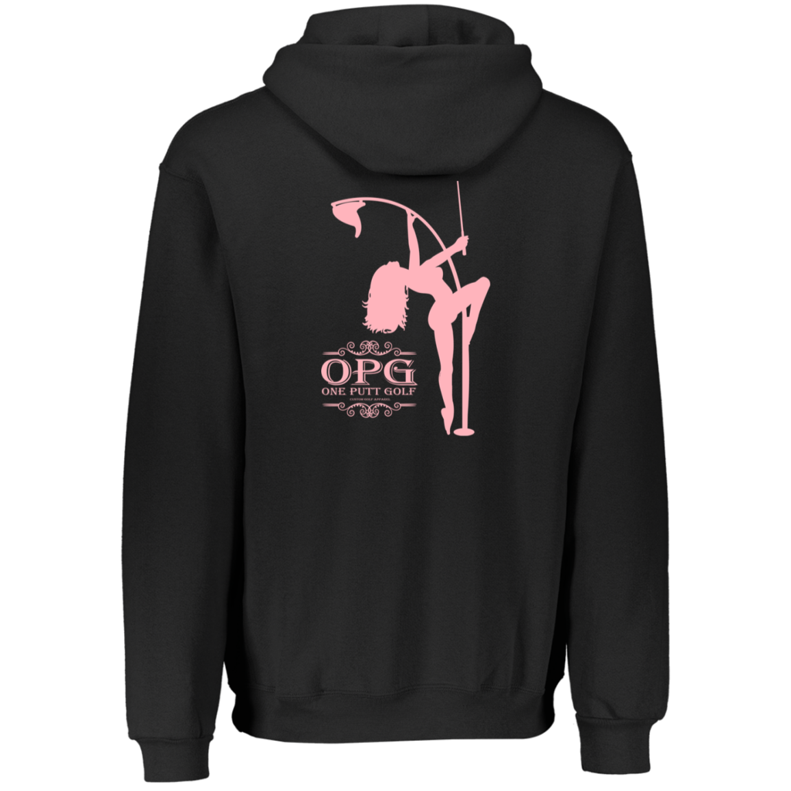 OPG Custom Design #10. Lady on Front / Flag Pole Dancer On Back. Youth Dri-Power Fleece Hoodie