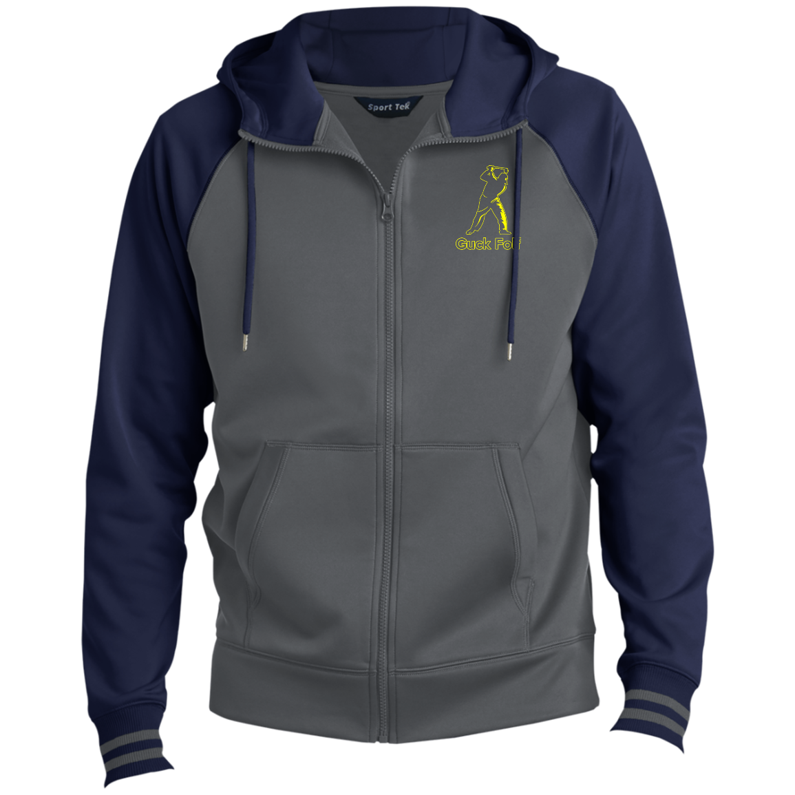 OPG Custom Design #19. GUCK FOLF. Men's Edition. Sport-Wick® Full-Zip Hooded Jacket